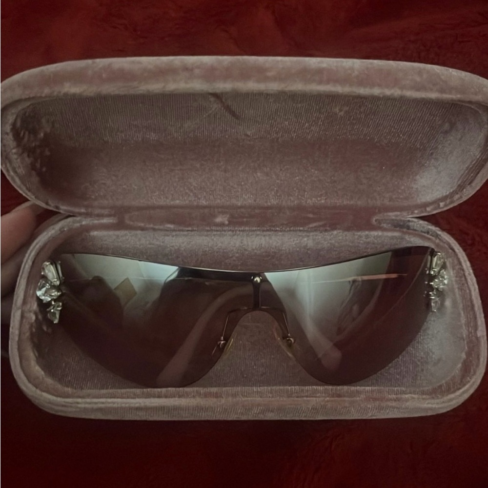 Miu Miu Designer Sunglasses with Crystal Details